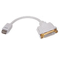 6 inch Mini DVI Male to DVI Female Adapter - White