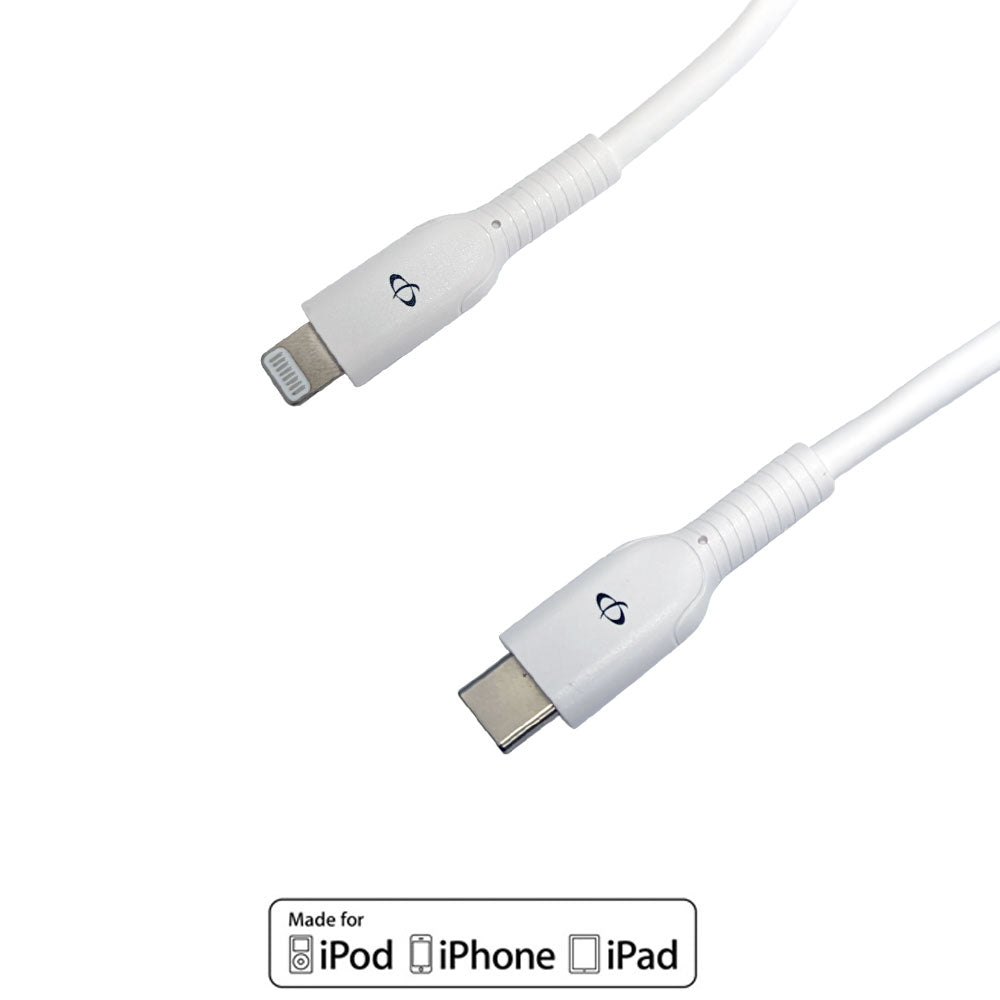 Apple iPhone 8-pin Lightning to USB Type-C Male Cable - 6ft - White