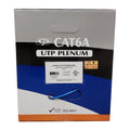 1000ft CAT6A Solid U/UTP 650Mhz 23AWG CMP Plenum Bulk Cable - Purple