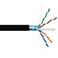 1000ft CAT6A Solid Shielded F/UTP 650MHz 23AWG CMP Plenum Bulk Cable - Black