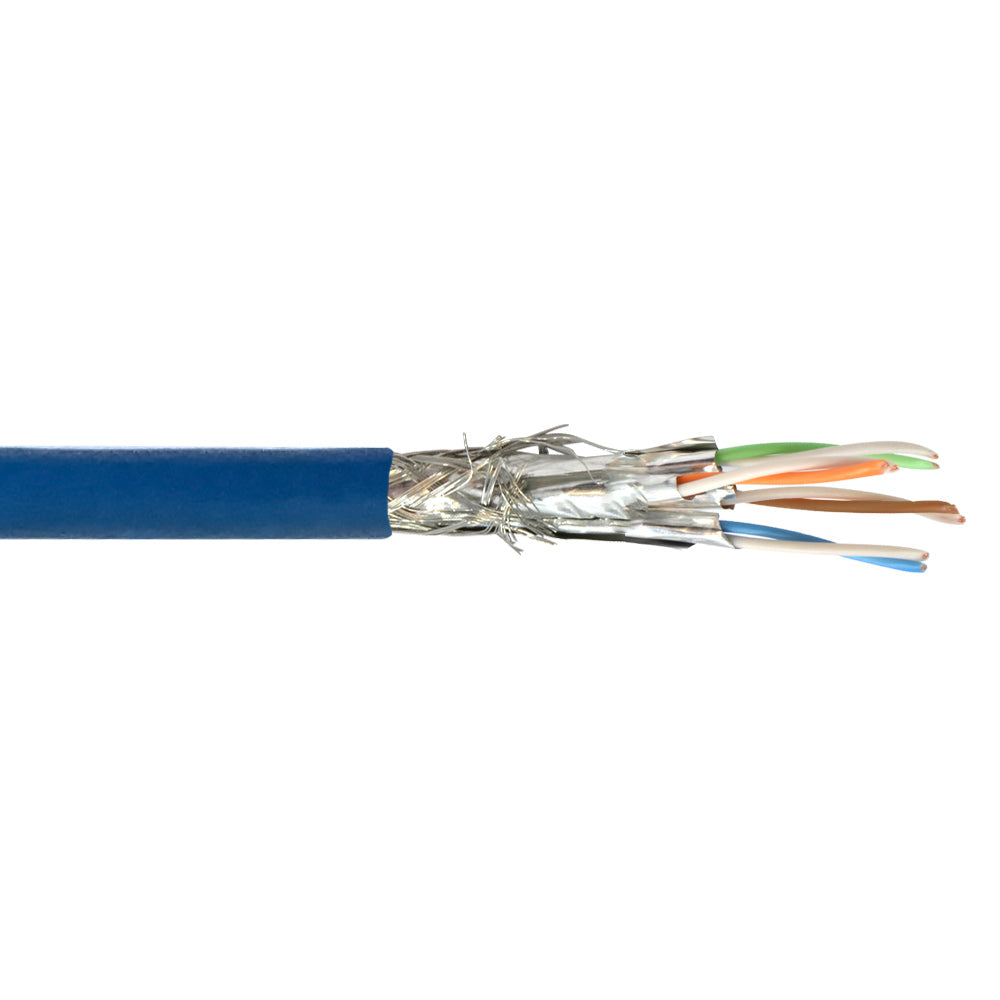 1000ft 4 Pair CAT6A Stranded Shielded S/FTP FT4/CMR Bulk Cable - Green