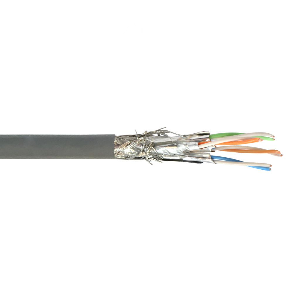 1000ft 4 Pair CAT6A Stranded Shielded S/FTP FT4/CMR Bulk Cable - Red