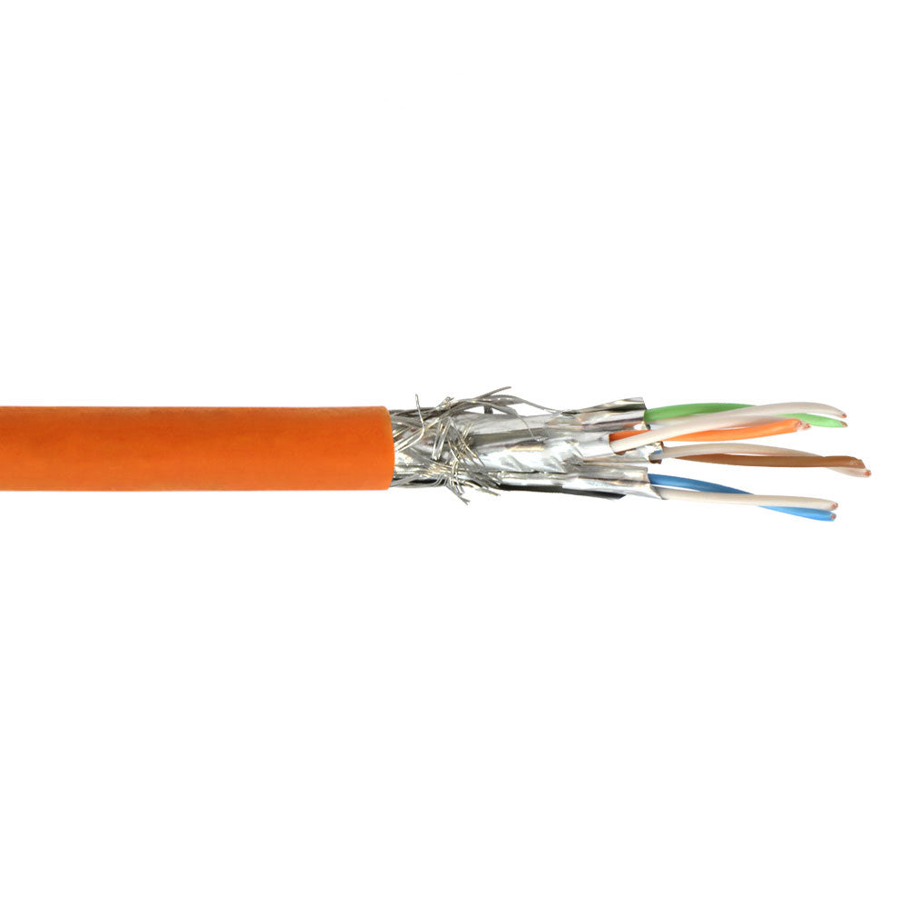 1000ft 4 Pair CAT6A Stranded Shielded S/FTP FT4/CMR Bulk Cable - Yellow