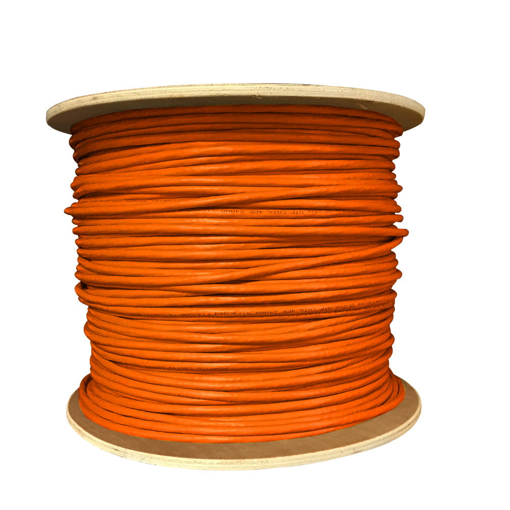1000ft 4 Pair CAT6A Stranded 24AWG UTP FT4/CMR Bulk Cable - Yellow