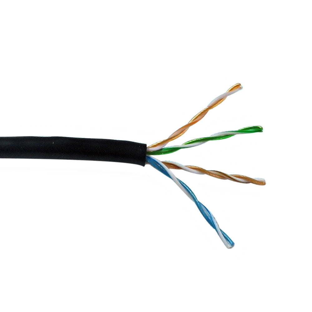 500ft 4 Pair CAT6 UTP Stranded 28AWG Ultra-Thin Bulk Cable FT4 - Black