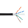 CAT6 Hi-Flex Harsh Environment 4 Pair 24AWG U/UTP Stranded Bulk Cable – PUR Jacket - BLACK - 1000ft