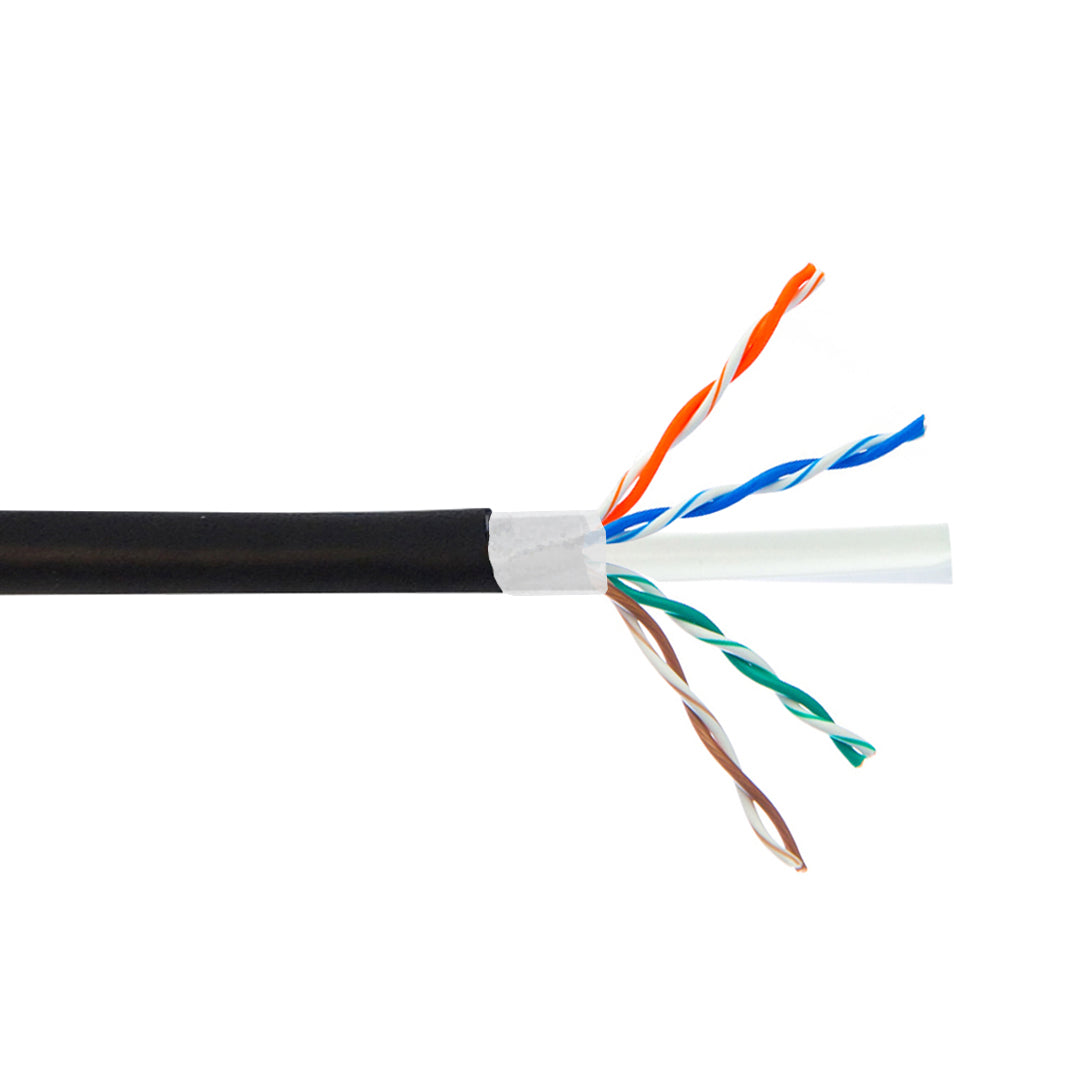 CAT6 Hi-Flex Harsh Environment 4 Pair 24AWG U/UTP Stranded Bulk Cable – PUR Jacket - BLACK - 1000ft