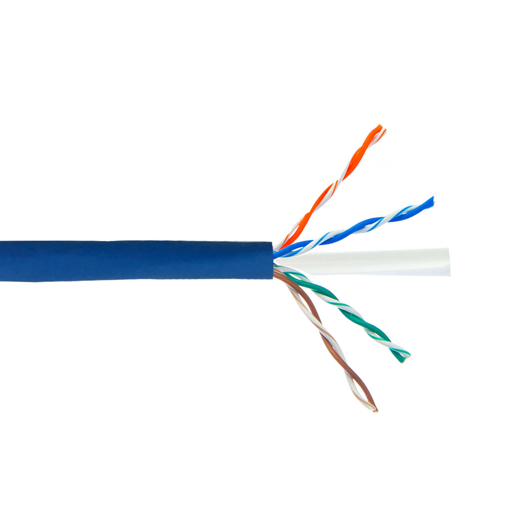 4 Pair CAT6 Solid U/UTP 550Mhz 23AWG CMR Riser Bulk Cable - 1000ft - Grey