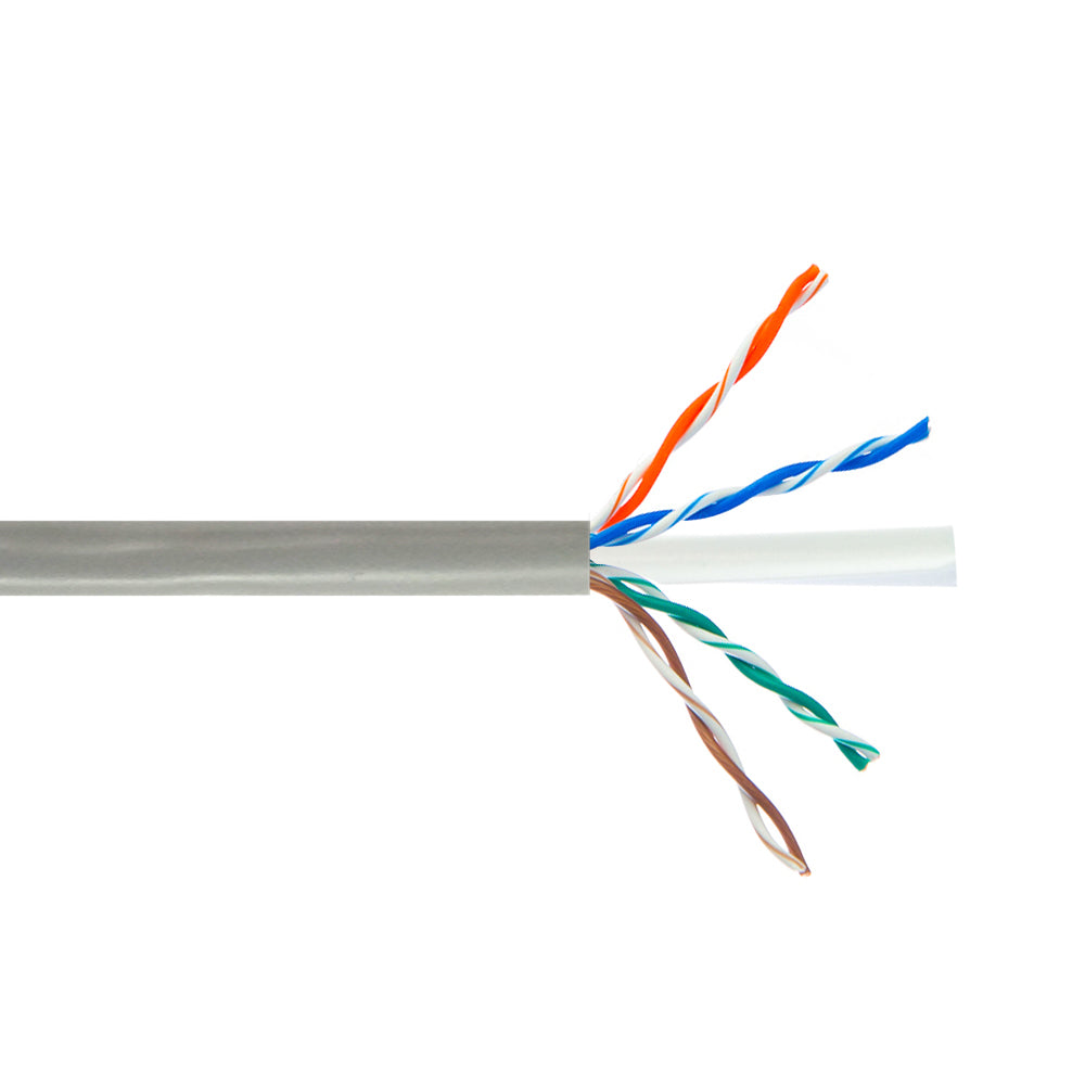 4 Pair CAT6 Solid U/UTP 550Mhz 23AWG CMR Riser Bulk Cable - 200ft - Black