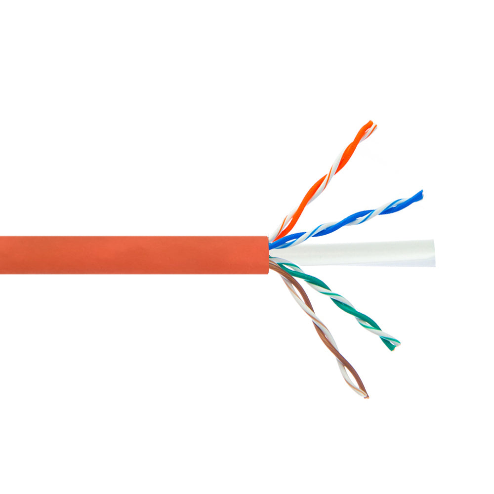 4 Pair CAT6 Solid U/UTP 550Mhz 23AWG CMR Riser Bulk Cable - 100ft - White