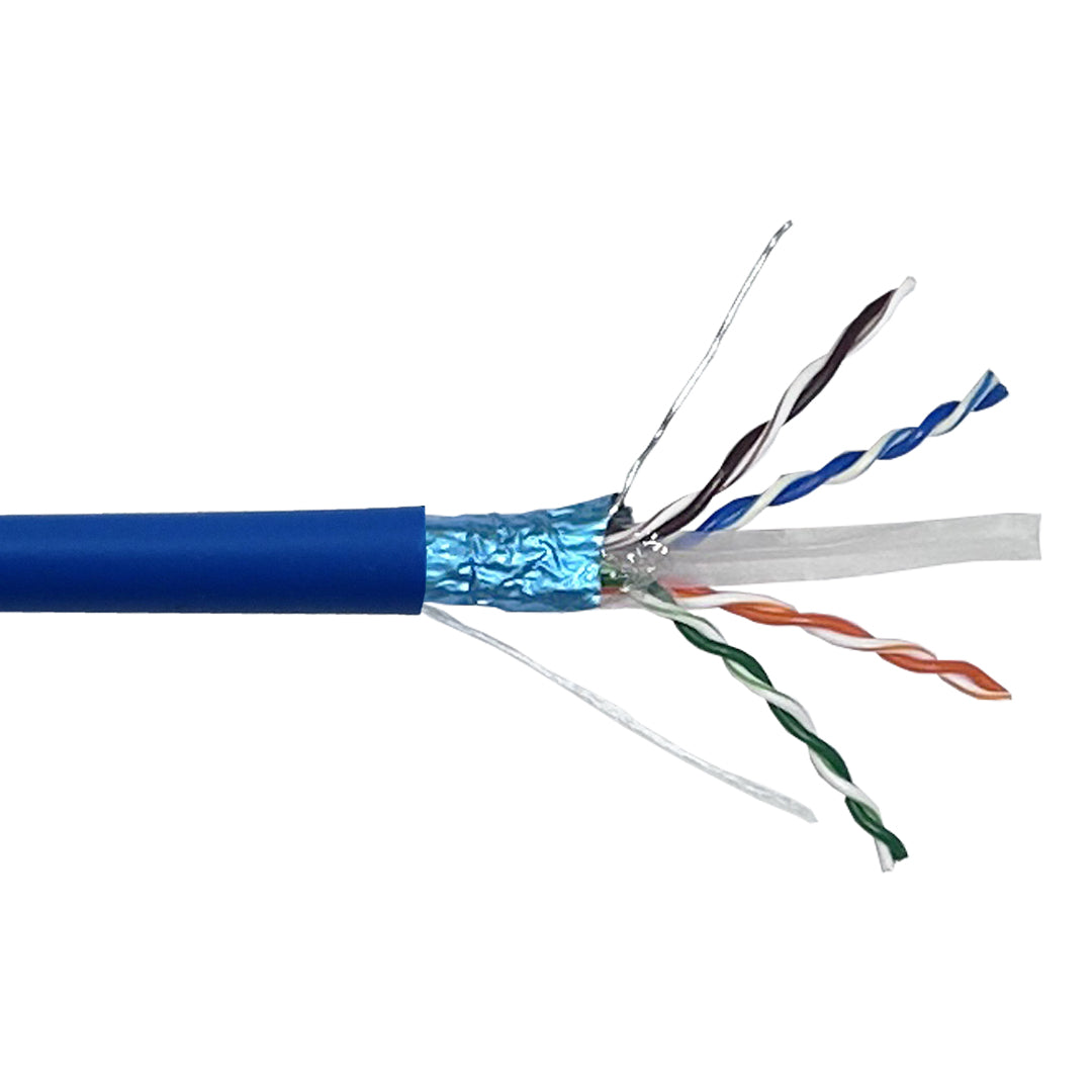 1000ft 4 Pair CAT6 550Mhz F/UTP Solid 23AWG CMR Riser Rated Bulk Cable - Grey
