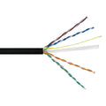 1000ft CAT6A Solid U/UTP 650Mhz 23AWG CMP Plenum Bulk Cable - Black