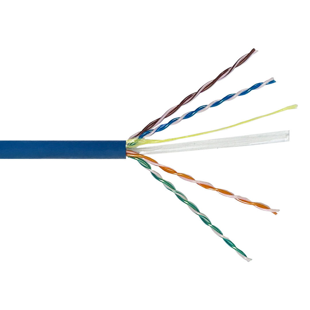1000ft CAT6A Solid U/UTP 650Mhz 23AWG CMP Plenum Bulk Cable - Grey