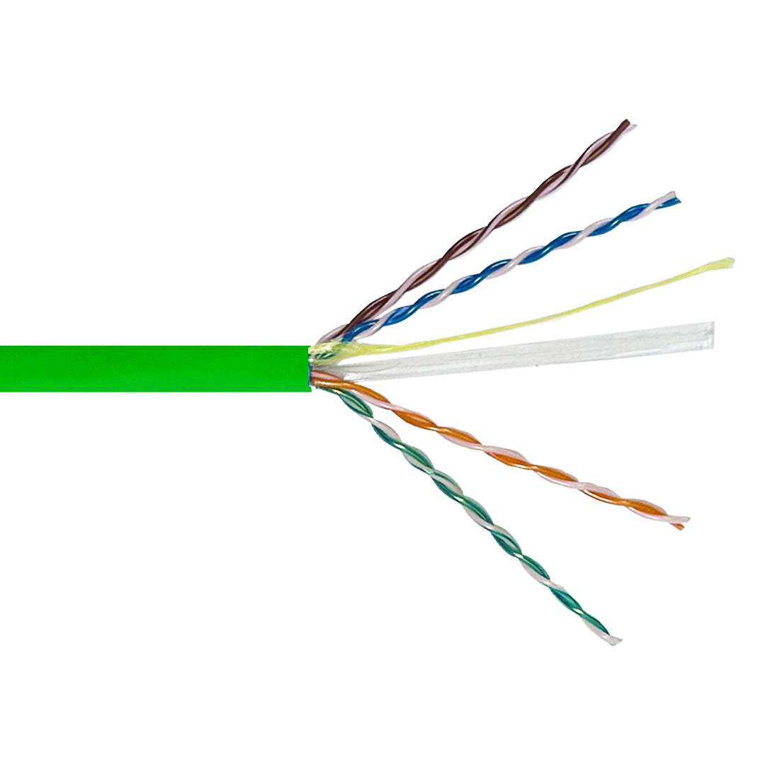 1000ft 4 Pair CAT6 Solid U/UTP 550Mhz 23AWG CMP Plenum Bulk Cable - Orange