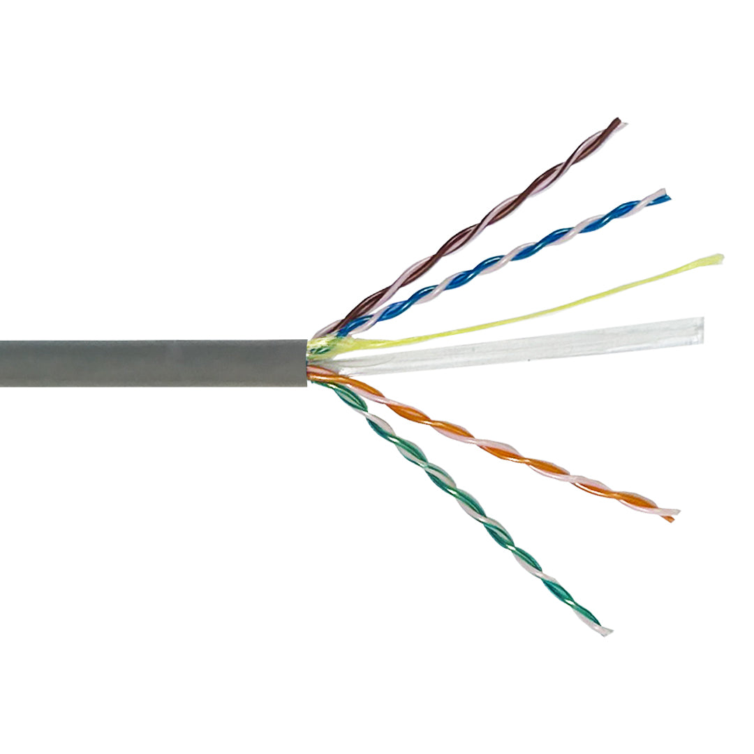 1000ft 4 Pair CAT6 Solid U/UTP 550Mhz 23AWG CMP Plenum Bulk Cable - Red