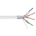 1000ft 4 Pair CAT6 550Mhz 26AWG Stranded Shielded FFTP FT4/CMR Bulk Cable - White