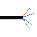 1000ft 4 Pair CAT6 Stranded 24AWG UTP FT4/CMR Bulk Cable - Black