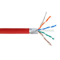 1000ft 4 Pair CAT6 550Mhz Stranded Shielded STP FT4/CMR Bulk Cable - Red