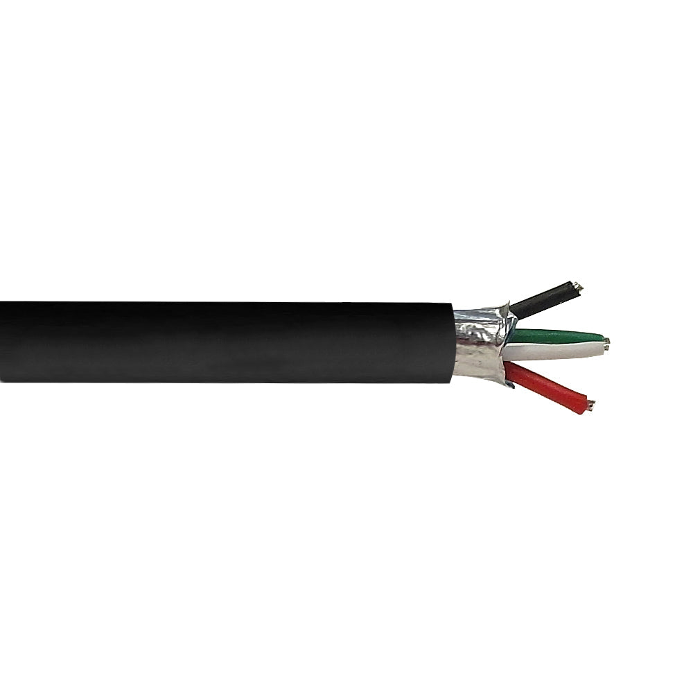1000ft USB Cable - 1Pr 28AWG + 2C 24AWG, 4.5MM OD - Black