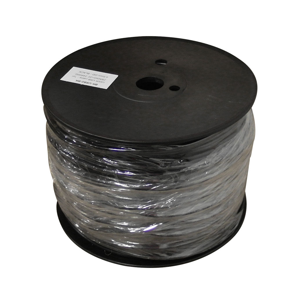 1000ft USB Cable - 1Pr 28AWG + 2C 24AWG, 4.5MM OD - White
