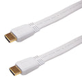 Flat HDMI High Speed with Ethernet 4K@60Hz Cable FT4 - White - 3ft