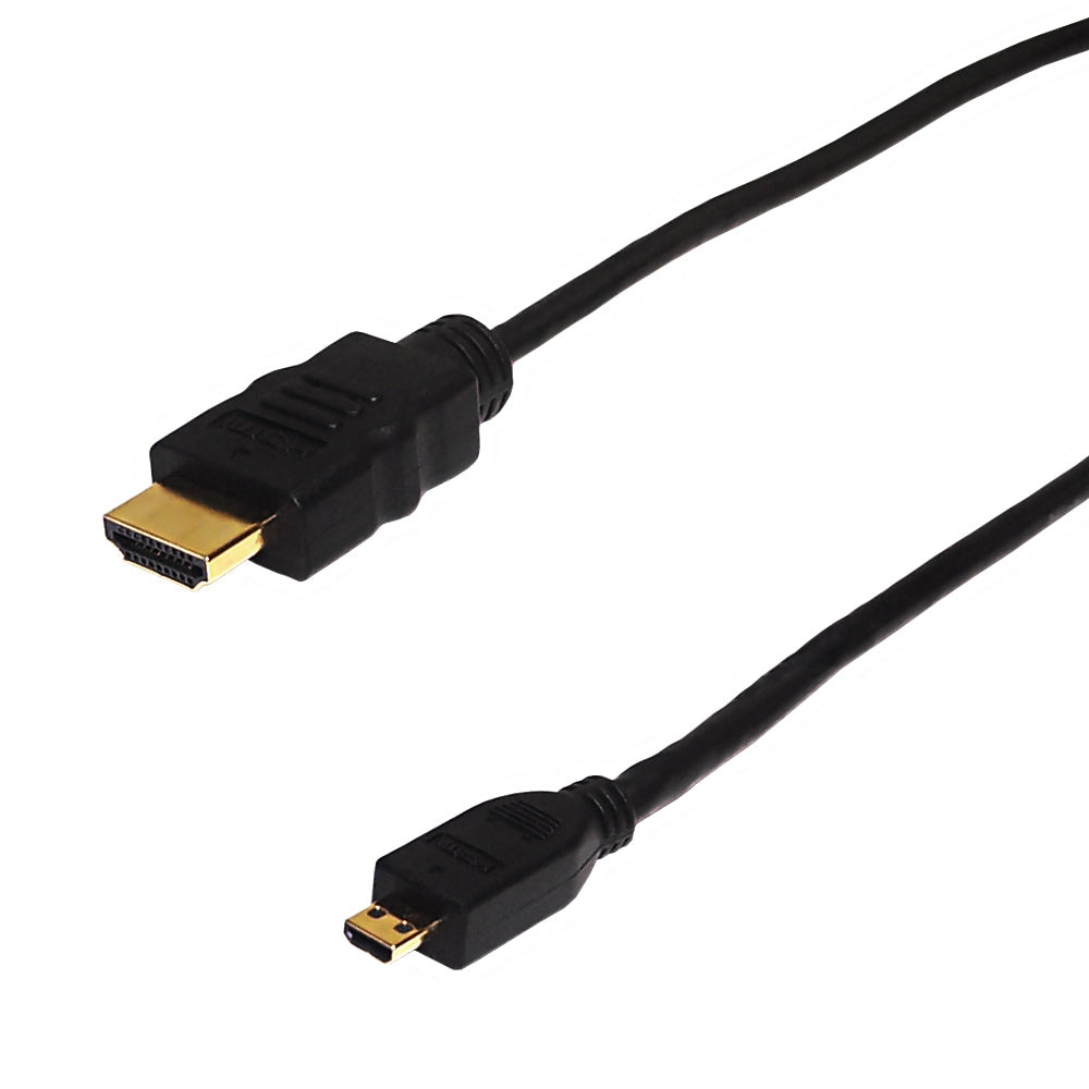 HDMI Male to Micro-HDMI Male High Speed with Ethernet Cable - CL2/FT4 - 3ft