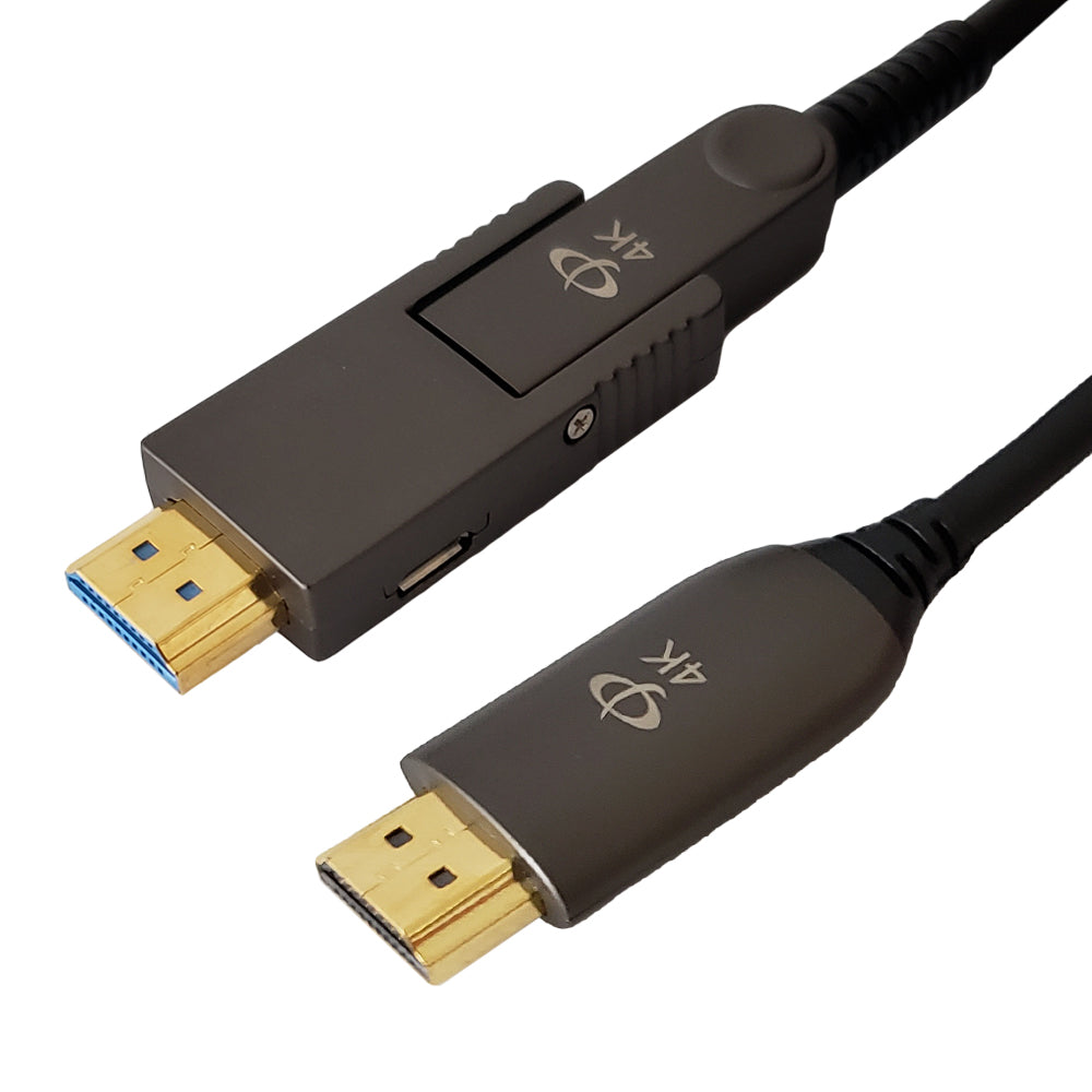 AOC 2.0 - Active Optical Cable - HDMI High Speed with Detachable Head - 4K@60Hz - 18Gbps - HDR Cable - CMP Plenum Rated - 35ft