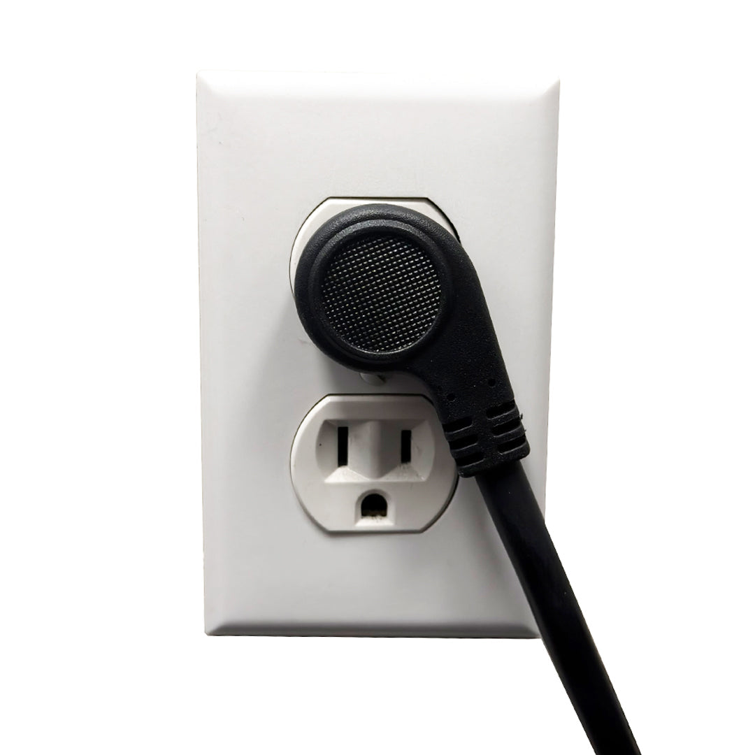 6 Outlet Power Strip - 45 Degree Angle 5-15P Plug - 10ft - Black