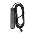 6 Outlet 900J Surge Protector - 45 Degree Angle 5-15P Plug – Circuit Breaker - 6ft - White