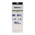 6 Outlet 900J Surge Protector - 45 Degree Angle 5-15P Plug – Circuit Breaker - 10ft - White