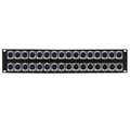 24-Port XLR Female + 8-port XLR Male patch panel, 19 inch rackmount 2U
