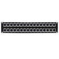 28-Port XLR Female + 4-port XLR Male patch panel, 19 inch rackmount 2U