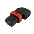 C13 Locking Power Cord Connector - Screw On - Right or Left Angle (IEC-Lock Part #: PA130100RBK)