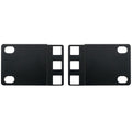 1U 23 inches to 19 inches Reducer Panel Adapter, Square Hole - Black (Pair)