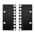 3U 23 inches to 19 inches Reducer Panel Adapter, Square Hole - Black (Pair)