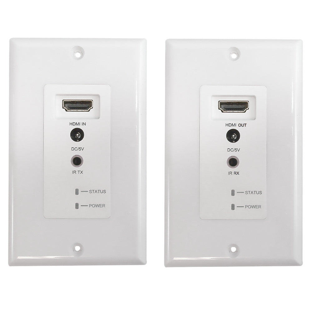HDMI Wall Plate Extender Over One  Cat5e/6 UTP Cable 60M - IR & 3D support