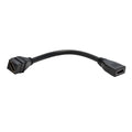 6 inch HDMI Female to Female 8K Keystone Wall Plate Insert - Black
