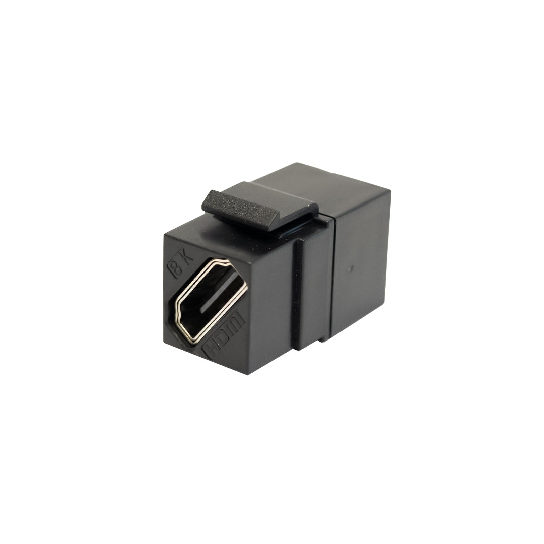 HDMI Female/Female 8K Keystone Wall Plate Insert - Black