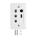 Component + HDMI + Toslink Wall Plate Kit - White