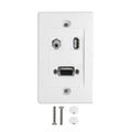 1-Port VGA + 1-Port USB + 1-Port 3.5mm Wall Plate Kit - White