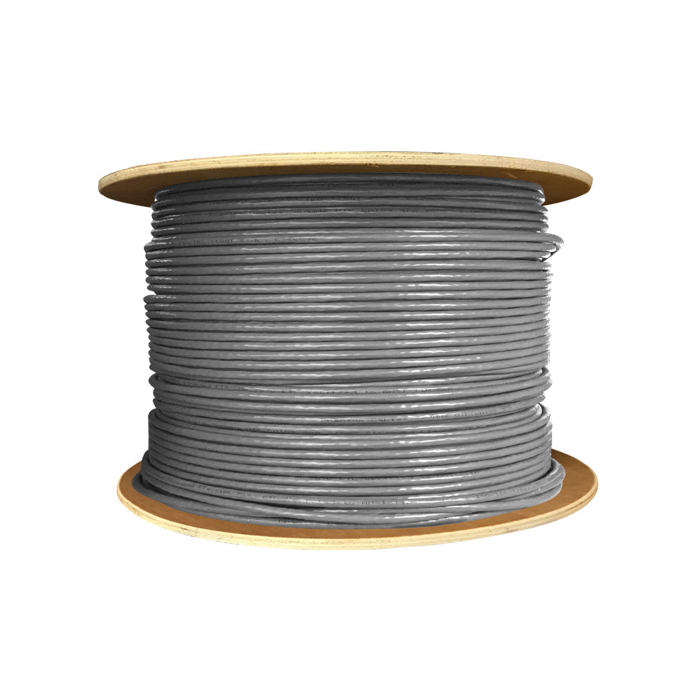 1000ft 4 Pair CAT6A Stranded Shielded S/FTP FT4/CMR Bulk Cable - White